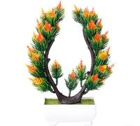 Árbol de acacia de flores de seda en maceta decorativa para centros de mesa de boda, accesorios de fotografía al aire libre y decoración del espacio vital (color loto)