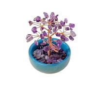 Árbol de Amatista, Árbol de Piedras Preciosas de Cristal Curativo Natural, Bonsái Feng Shui, Decoración de Oficina en Casa, Objetos para Vivir, Regalos de Cristal (Amatista)