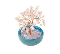 Árbol de Amatista, Árbol de Piedras Preciosas de Cristal Curativo Natural, Bonsái Feng Shui, Decoración de Oficina en Casa, Objetos para Vivir, Regalos de Cristal (Cuarzo Rosa)