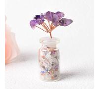 Árbol De Amatista Natural, Cristal De Cuarzo, Botella De Deseos, Adornos Minerales, Árbol De La Suerte, Decoración Del Hogar, Espécimen De Grava, Regalo,Amatista,1 PC