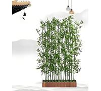 Árbol de bambú artificial, plantas de bambú artificiales, valla de privacidad para patio, exterior e interior, decoración de pared con hojas, para cercar el jardín y el patio trasero.,1m/3.28ft