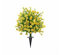 Árbol de bola topiario artificial para exteriores con estaca, 60 x 40 cm, resistente a la intemperie, boj sintético para jardín, camino, patio, césped, amarillo (amarillo)