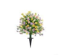 Árbol de bola topiario artificial para exteriores con estaca de suelo resistente, diseño resistente a los rayos UV, para jardín, patio y patio, 60 x 40 cm, sin mantenimiento (color )