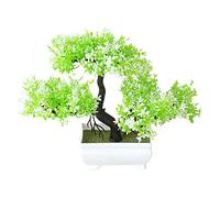 Árbol de bonsái artificial,planta en maceta de pino de simulación,planta en maceta con exhibición de escritorio,adornos de maceta de árbol falso,planta verde,para oficina,hogar,decoración de bricolaje