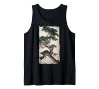Árbol de bonsái zen japonés pintura de tinta vintage regalo de arte Camiseta sin Mangas