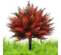 Árbol de cedro artificial, árboles de cedro artificial, árboles exteriores, planta artificial duradera para exteriores, plantas altas para césped, porche, patio trasero y patio, decoración de hoja