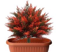 Árbol de cedro artificial, árboles falsos realistas para decoración de porche delantero, plantas artificiales de 24 pulgadas de alto, fácil mantenimiento, para patio, jardín, patio, pasarela, porche
