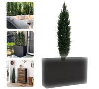 Árbol de cedro artificial de hoja perenne - Kit de maceta con protección UV para valla al aire libre, perfecto para mejorar jardines y crear espacios privados