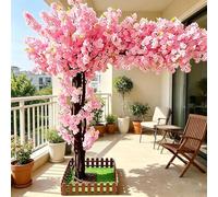 Árbol De Cerezo Artificial,Árbol De Los Deseos con Flores Artificiales Y Melocotoneros Artificiales, Árboles Artificiales, Centros Comerciales Interiores Y Exteriores Decorados,1.6x1m/5.2x3.3ft