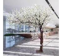 Árbol de Cerezo Artificial Blanco Grande, árbol Falso Alto for Uso en Interiores y Exteriores, Ideal for telón de Fondo, decoración del hogar, jardín, Patio, Dormitorio, Sala de Estar(3mx2m)