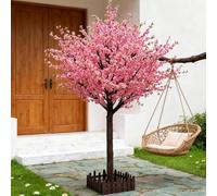 Árbol de cerezo artificial con flores de seda para interiores y exteriores, decoración para todas las estaciones, boda, fiesta, hotel, oficina