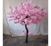 Árbol de cerezo artificial grande, réplica de flores de seda realista, árbol falso hecho a mano para decoración del hogar, oficina, boda