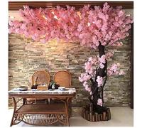 Árbol de cerezo artificial hecho a mano para decoración de bodas en interiores y exteriores, tronco de madera maciza, 1120 x 100 cm, cerezo rosa claro, perfecto para eventos
