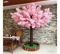 Árbol de Cerezo Artificial Rosa, Hecho a Mano, árbol Rosa Claro, Hermosa Planta Falsa, para Interiores y Exteriores, hogar, Oficina, Fiesta, Boda,001,2.3x2.0m