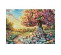 Árbol de Cerezo Atardecer Bosque Naturaleza Exterior Puzzle 300 Piezas Regalo Ideal Original Rompecabezas 3D Obra De Arte para Hombres Y Mujeres DIY Creativo Aliviar Estrés 300 PCS