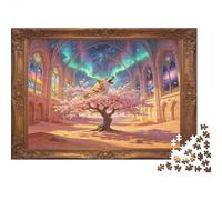 Árbol de Cerezo Fantasía Puzzle de 1000 Piezas Papel para Adultos Gran Salón de Ensueño Juego de Puzzle 1000 Piezas Regalo 70x50cm/1000pcs