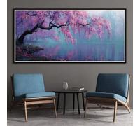 Árbol de Cerezos en Flor Diamond Painting Adultos, 5D Cuadrados Pintura Diamante Abstracto Square Drill Cuadro Diamantes Kit Completo 50x100cm, Pintar con Diamantes para Decoración de Hogar (SQ664)