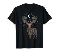 Árbol de Ciervo rúnico pagano Cornamenta Luna espíritu del Bosque Camiseta