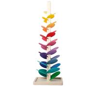 Árbol de correr de mármol de madera - juguete de música de madera | Ball Drop Tree Track Game | Kids Marble Ball Run Learning Game Wood Color | Regalos de juego interactivo de mármol de mármol run