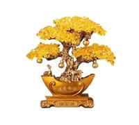 Árbol de Cristal, Feng Shui Crystal Money Tree - Wealth - Bringing Ornament for Home & Office(Gold,M)