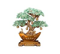 Árbol de Cristal, Feng Shui Crystal Money Tree - Wealth - Bringing Ornament for Home & Office(Green,S)