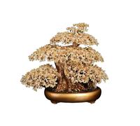 Árbol de cristales, Árbol bonsái de cristal con piedras preciosas, árbol del dinero Feng Shui for la suerte y riqueza, decoración escritorio, decoraciones(Yellow)