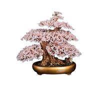 Árbol de cristales, Árbol bonsái de cristal con piedras preciosas, árbol del dinero Feng Shui for la suerte y riqueza, decoración escritorio, decoraciones(Pink)