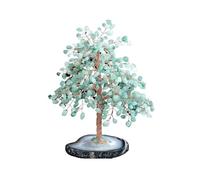Árbol de cristales, Cristales, piedras, dinero, riqueza, árbol de cristal, decoración del hogar, estantería, habitaciones, meditación, decoraciones Feng Shui(Grün)