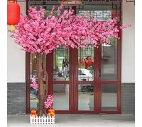 Árbol de durazno artificial, gran árbol de los deseos, impresionante planta de flores de seda de imitación para decoración de interiores, exteriores,restaurantes y centros comerciales.,B:4.92*4.92ft