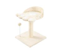 Árbol de escalada para gatos Franela pequeño marco de escalada para gatos multifuncional de doble capa con estampado de patas plataforma de salto para gatos con divertido palo para gatos arena para