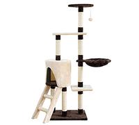 Árbol de gato grande Torre vertical para gatos multicapa Condominio moderno para gatos con juguetes para que gatitos de tamaño mediano jueguen y descansen Resistente y fácil de montar
