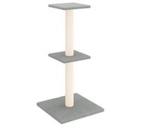 Árbol de gato mueble torre escalada juguete rascador escalada plataforma con rascadores sisal claro 73 cm gris 02_0022615