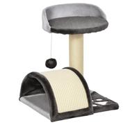Árbol de gato rascador Plataforma 35,5 x 37 x 46 cm Estable y resistente Diseño limpio de aglomerado gris oscuro 21_0007613