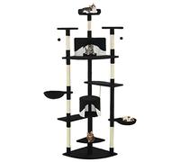 Árbol de gato rascador rascador nicho juguete animal pelucado sisal 203 cm blanco y negro 3702107