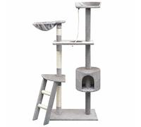 Árbol de gato rascador rascador nicho juguete animales pelucado sisal 150 cm gris 3702175