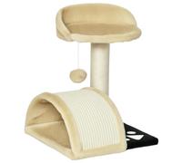 Árbol de gato rascador rascador Plataforma 35.5 x 37 x 46 cm Estable Cómodo Moderno Panel de Partículas Beige 21_0007612