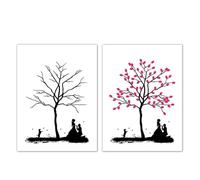 Árbol de huellas digitales de boda Wedding Fingerprint Tree Guest Book