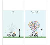 Arbol de huellas para bodas Libro de Visitas DIY pintura en lienzo árbol huellas dactilares boda for decoración fiesta Libro firmas boda(Color03,40x60cm 16x24inch)