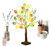 Árbol de huevo para Pascua, centro de mesa con luz LED, batería de 23.6 pulgadas y centro de mesa de huevo de Pascua alimentado por USB, escritorio, sala de estar, día festivo, San Valentín, primavera