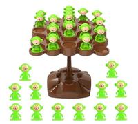 Árbol de juego de equilibrio, entrenador de enfoque de mono, educativo de 3.74 x 3.74 x 3.54 pulgadas con patrón animal, juego de aprendizaje preescolar, para con desarrollo de