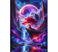 Árbol de la Cascada del cañón Puzle de 700 Piezas 52x38 cm - Rompecabezas DIY Pintura, Entretenimiento Creativo Adultos Mayores de 14 años Decoración del Hogar