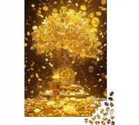 Árbol de la Riqueza Dorada 1000 Piezas Cartón Extra Grueso Rompecabezas Premium Amantes De La Familia Entrenamiento Cerebral Decoración De Paredes Paquete De Valor 70x50cm/1000pcs