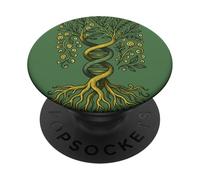 Árbol de la vida ADN Yggdrasil Ancestry Roots Código genético PopSockets PopGrip Adhesivo