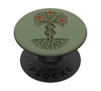 Árbol de la vida ADN Yggdrasil Ancestry Roots Código genético PopSockets PopGrip Adhesivo