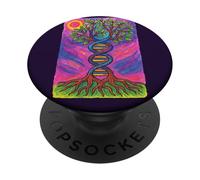 Árbol de la vida ADN Yggdrasil Ancestry Roots Código genético PopSockets PopGrip Adhesivo
