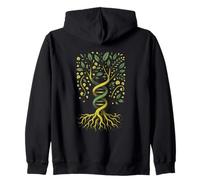 Árbol de la vida ADN Yggdrasil Ancestry Roots Código genético Sudadera con Capucha