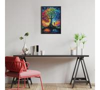Árbol de la Vida bajo un árbol Puzzle 300 Piezas Impossible Creativo Único Animales y Plantas Rompecabezas 3D Obra De Arte para Toda La Familia Juguete Educativo Decoración 300 PCS