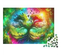 Árbol de la Vida Colorido Puzzle de 1000 Piezas Papel para Adultos Escena Natural Fantástica Puzzle para Toda la Familia Relajación Decoración Regalo 38x26cm/1000pcs