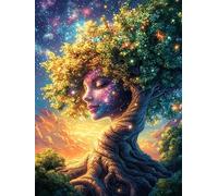 Árbol de la Vida con rostro de árbol Rompecabezas 1000 Piezas Cartón Para Principiantes Cuentos de hadas de animales y plantas Vacaciones Y Fines De Semana Hobby Y Ocio Calidad Profesional Regalo Cump