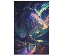 Árbol de la Vida Cósmica Puzzles Adultos 1000 Piezas de Madera Juguete De Puzzle Desafío Del Cerebro Para Niños, Inteligencia (78×53cm)